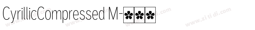 CyrillicCompressed M字体转换 CyrillicCompressed M字体转换